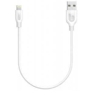 Дата кабель USB 2.0 AM to Lightning 0.3m V3 Powerline+ White Anker (A8124H21)