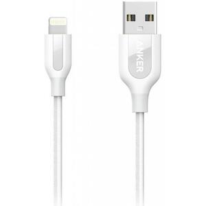 Дата кабель USB 2.0 AM to Lightning 0.9m V3 Powerline+ White Anker (A8121H21/ A8121G21)