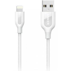 Дата кабель USB 2.0 AM to Lightning 1.8m V3 Powerline+ White Anker (A8122H21/A8122G21)