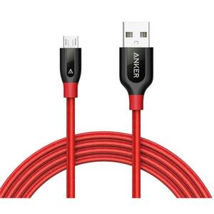 Дата кабель USB 2.0 AM to Micro 5P 0.9m V3 Powerline+ Red Anker (A8142H91)