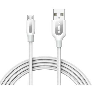 Дата кабель USB 2.0 AM to Micro 5P 1.8m V3 Powerline+ White Anker (A8143H21)