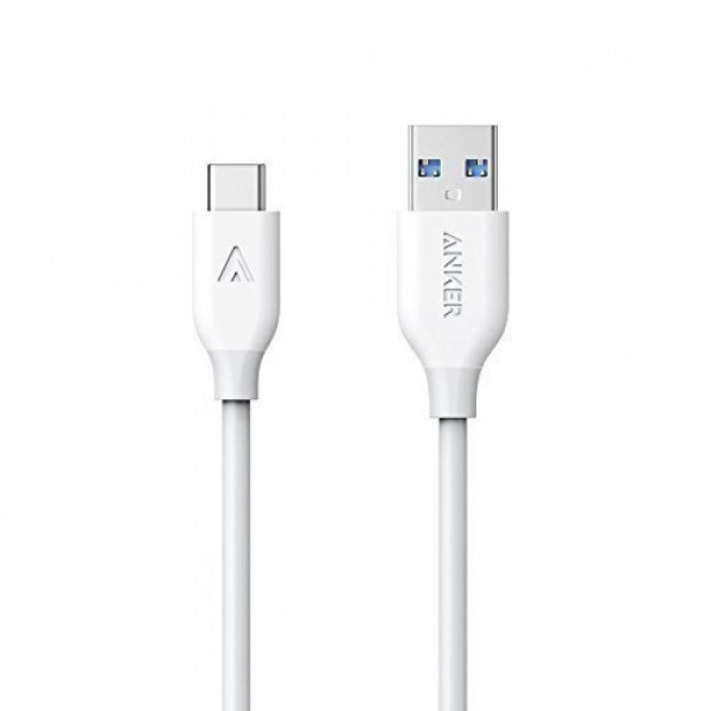 Дата кабель USB 3.0 AM to Type-C 0.9m Powerline V3 White Anker (A8163H21/A8163G21) Дата кабель USB 3.0 AM to Type-C 0.9m Powerline V3 White Anker (A8163H21/A8163G21)