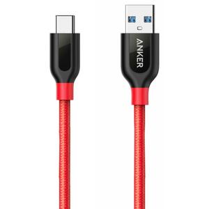 Дата кабель USB 3.0 AM to Type-C 0.9m Powerline+ V3 Red Anker (A8168H91)