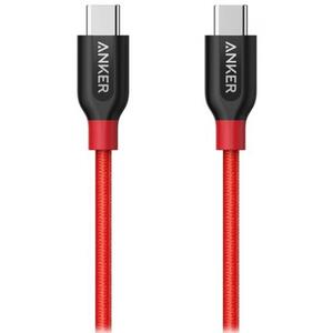 Дата кабель USB Type-C to Type-C 0.9m Powerline+ V3 Red Anker (A8187H91)