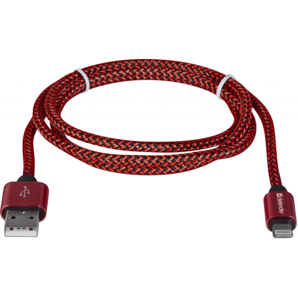 Дата кабель USB 2.0 AM to Lightning 1.0m ACH01-03T PRO Red Defender (87807) - 1 Дата кабель USB 2.0 AM to Lightning 1.0m ACH01-03T PRO Red Defender (87807) - 1