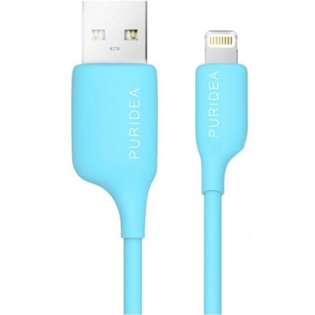 Дата кабель USB 2.0 AM to Lightning 1.2m Blue Puridea (L02-Blue)