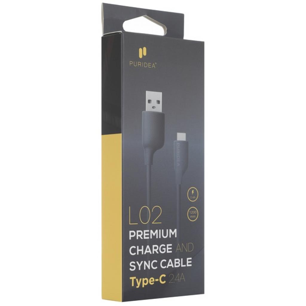 Дата кабель USB 2.0 AM to Type-C 1.2m White Puridea (L02-USB-C White) - 1