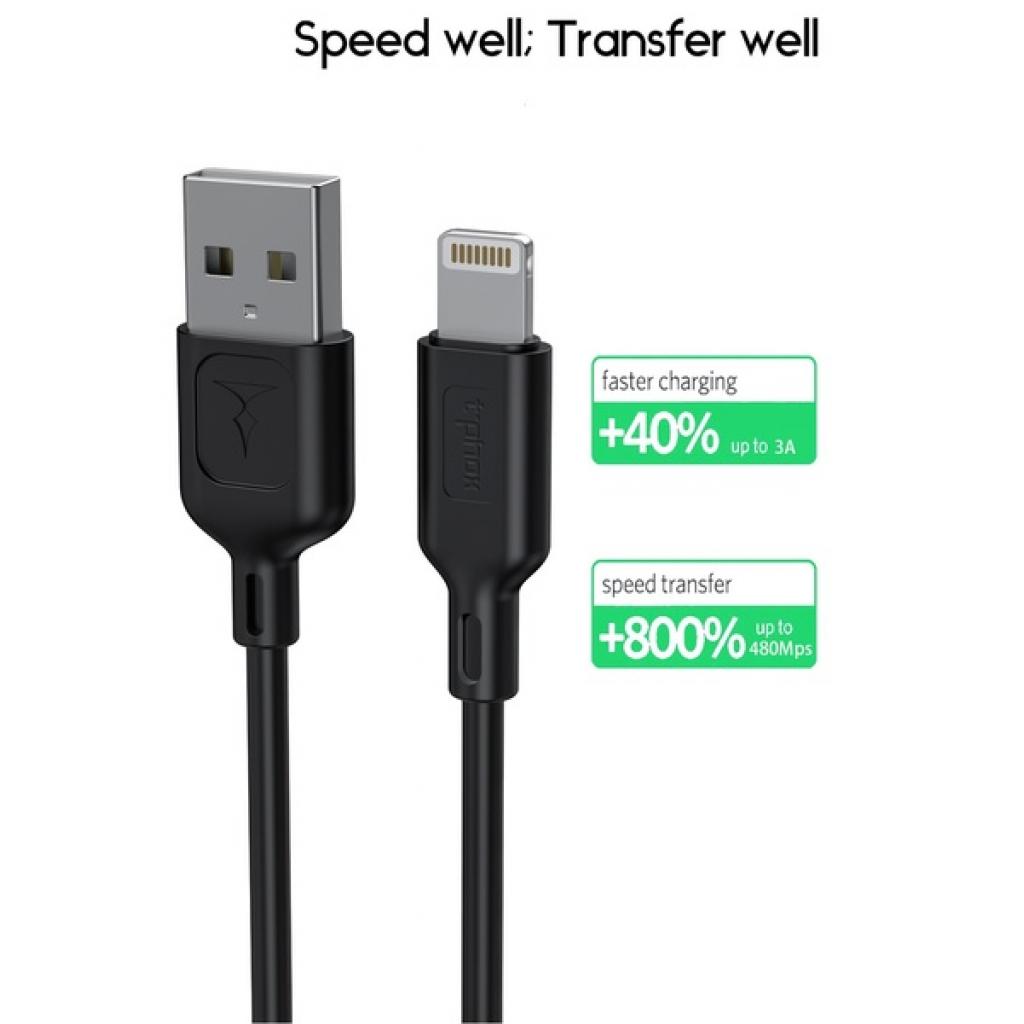 Дата кабель USB 2.0 AM to Lightning 1.0m Fast T-L829 Black T-Phox (T-L829 Black) - 5 Дата кабель USB 2.0 AM to Lightning 1.0m Fast T-L829 Black T-Phox (T-L829 Black) - 5