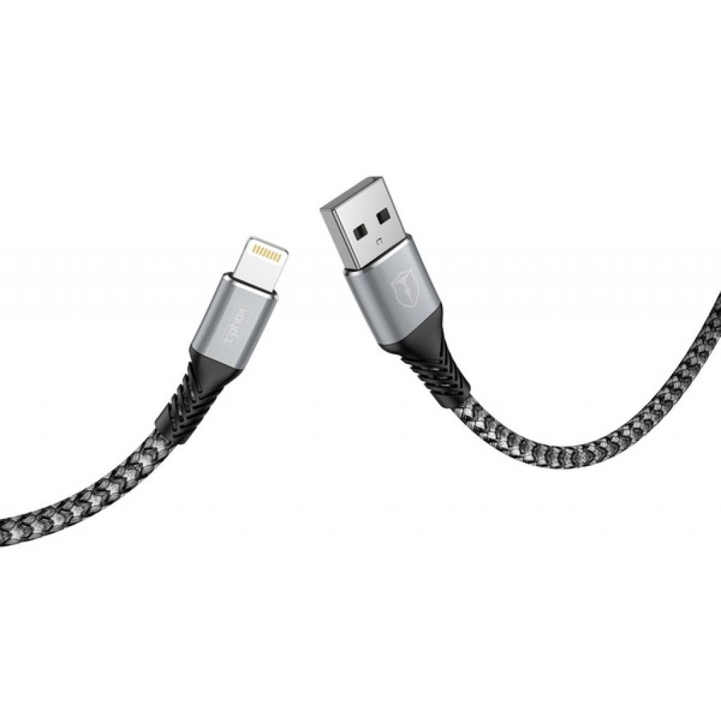 Дата кабель USB 2.0 AM to Lightning 1.0m Jagger T-L814 Grey T-Phox (T-L814 grey) - 2 Дата кабель USB 2.0 AM to Lightning 1.0m Jagger T-L814 Grey T-Phox (T-L814 grey) - 2
