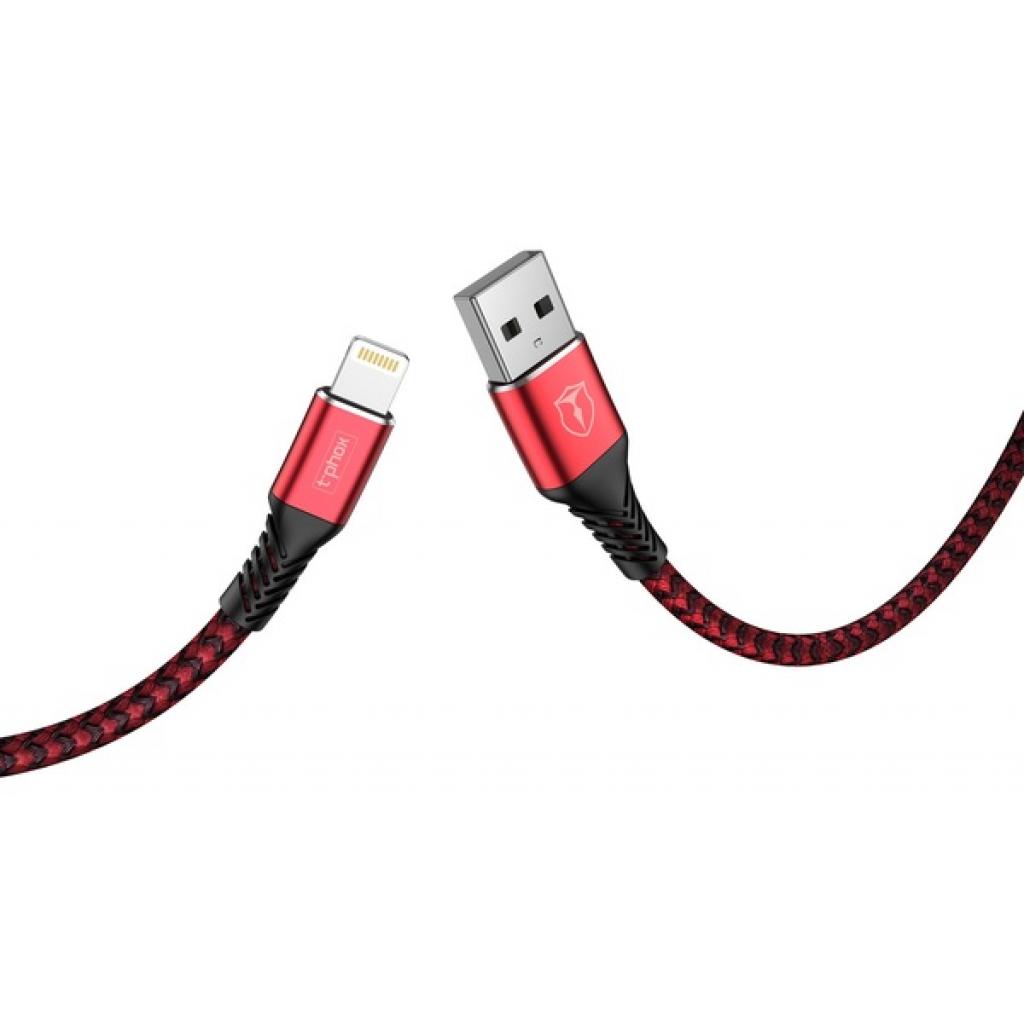 Дата кабель USB 2.0 AM to Lightning 1.0m Jagger T-L814 Red T-Phox (T-L814 red) - 2 Дата кабель USB 2.0 AM to Lightning 1.0m Jagger T-L814 Red T-Phox (T-L814 red) - 2