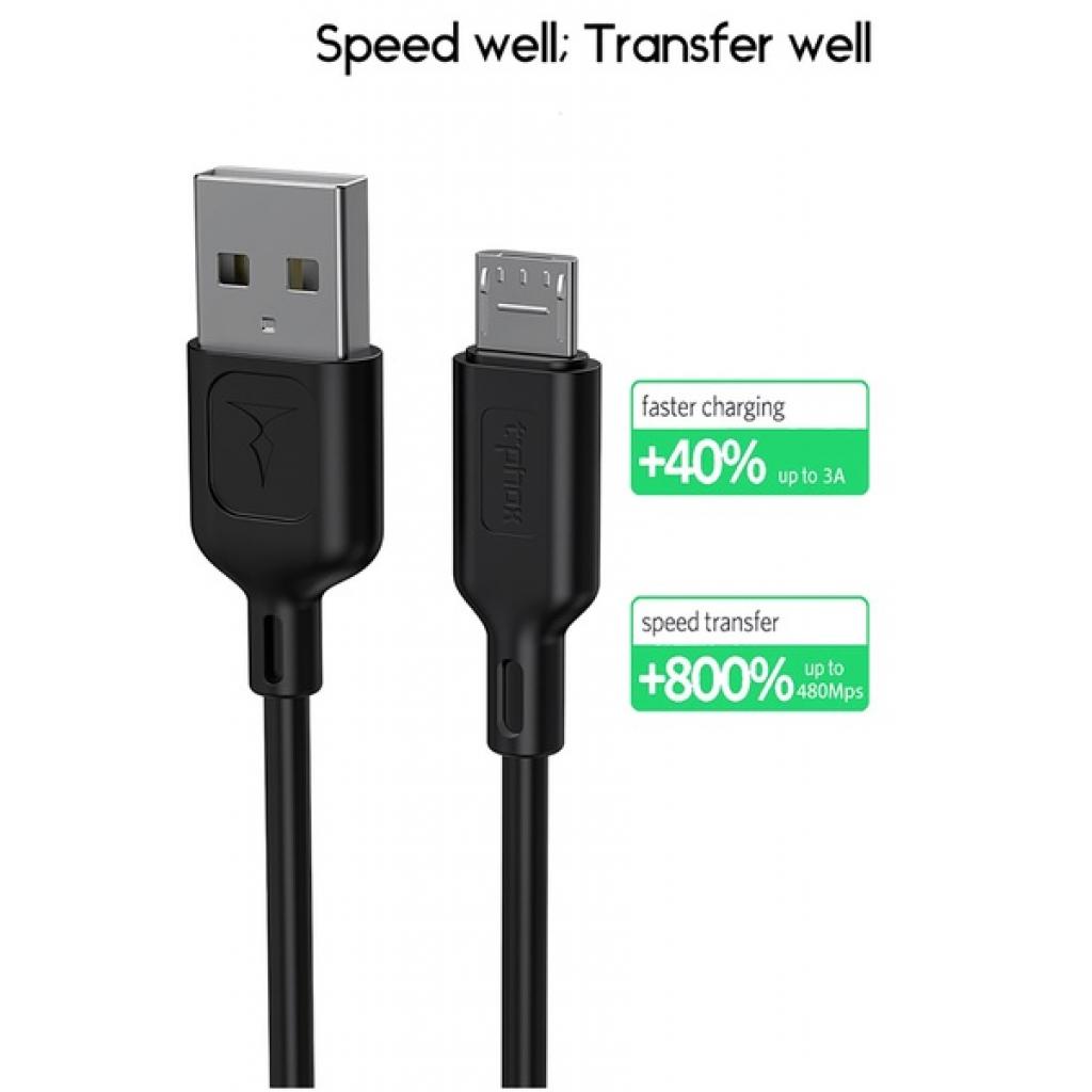 Дата кабель USB 2.0 AM to Micro 5P 1.2m Fast T-M829 T-Phox (T-M829 Black) - 5 Дата кабель USB 2.0 AM to Micro 5P 1.2m Fast T-M829 T-Phox (T-M829 Black) - 5