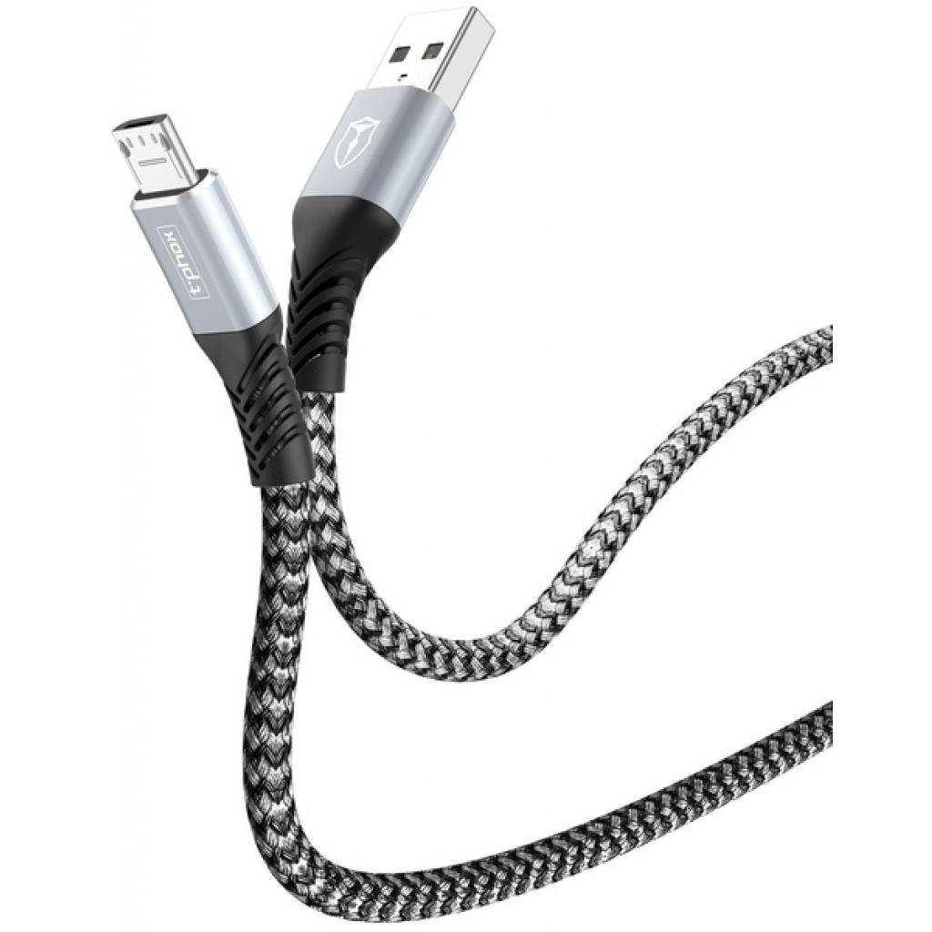 Дата кабель USB 2.0 AM to Micro 5P 1.0m Jagger T-M814 Grey T-Phox (T-M814 grey) - 1 Дата кабель USB 2.0 AM to Micro 5P 1.0m Jagger T-M814 Grey T-Phox (T-M814 grey) - 1