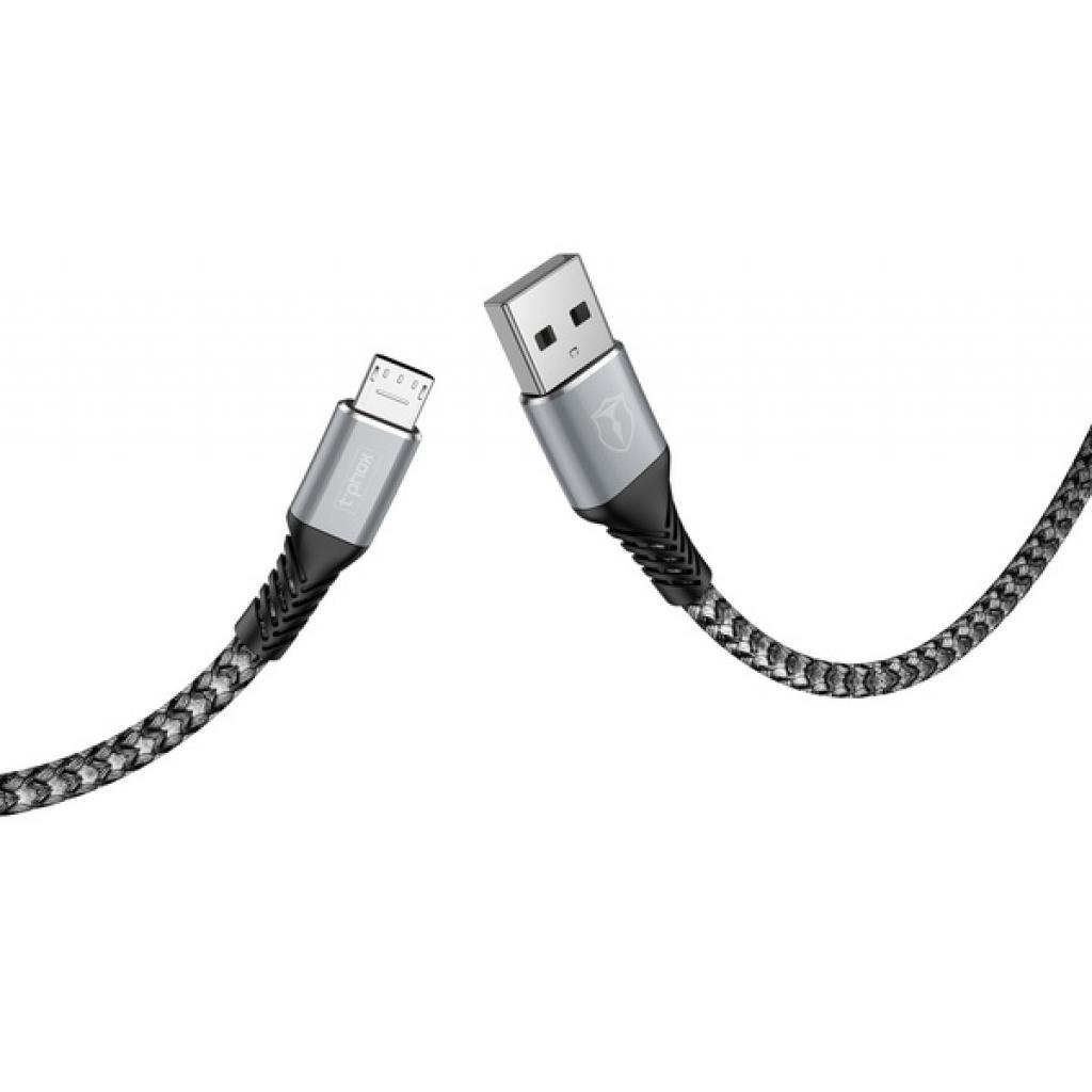 Дата кабель USB 2.0 AM to Micro 5P 1.0m Jagger T-M814 Grey T-Phox (T-M814 grey) - 2 Дата кабель USB 2.0 AM to Micro 5P 1.0m Jagger T-M814 Grey T-Phox (T-M814 grey) - 2