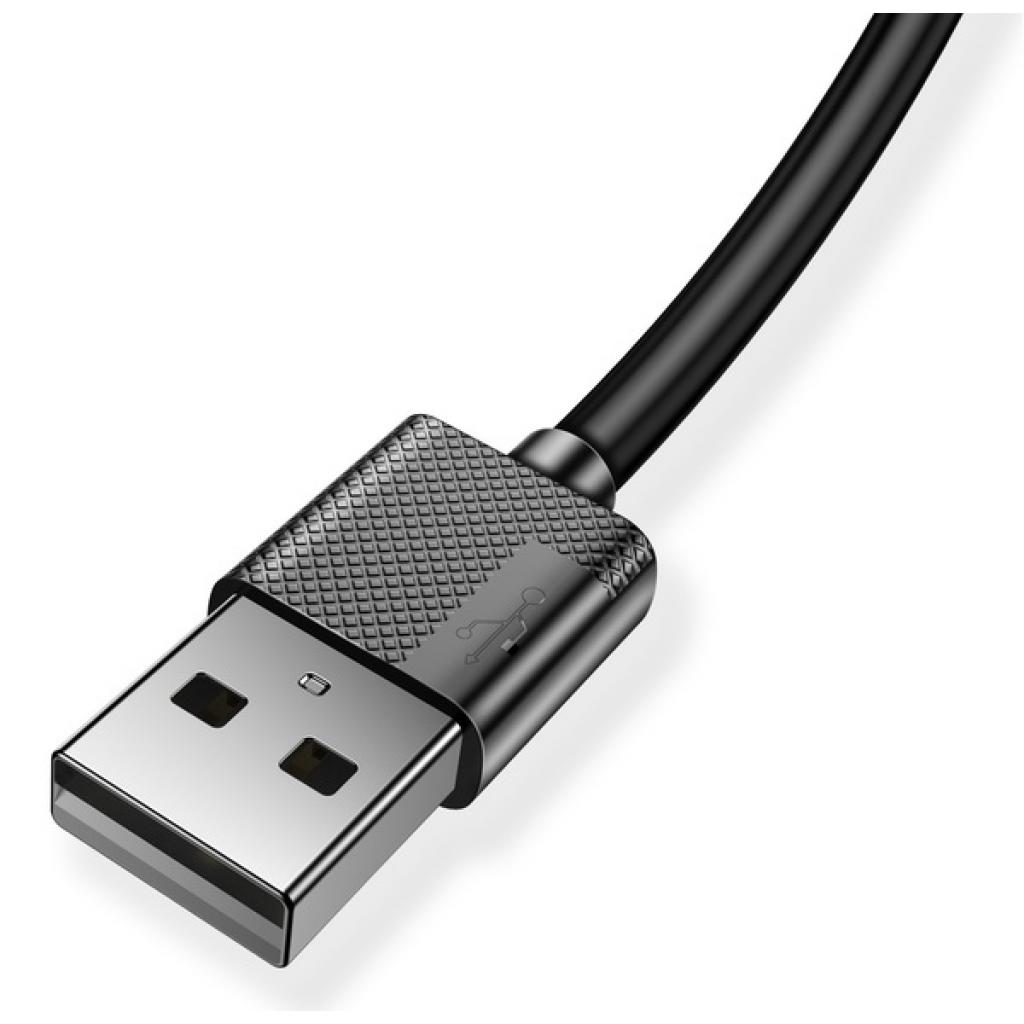 Дата кабель USB 2.0 AM to Micro 5P 2.0m Nets T-M801 Black T-Phox (T-M801(2) black) - 3