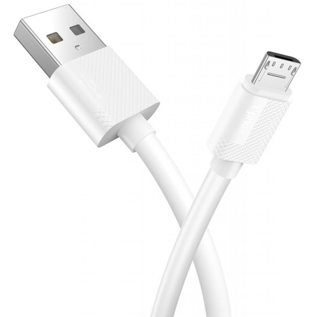 Дата кабель USB 2.0 AM to Micro 5P 2.0m Nets T-M801 White T-Phox (T-M801(2) white) - 2