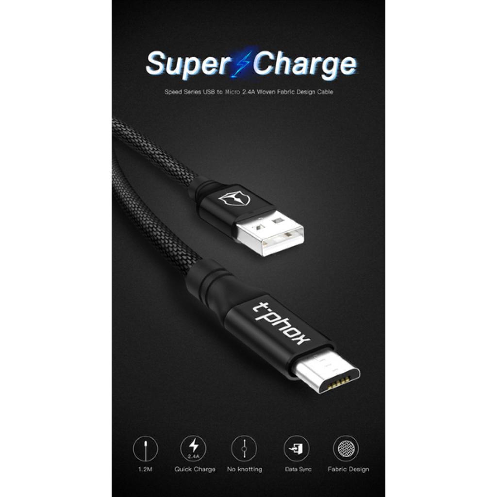 Дата кабель USB 2.0 AM to Micro 5P 1.2m Speed T-M810 Black T-Phox (T-M810 Black) - 1 Дата кабель USB 2.0 AM to Micro 5P 1.2m Speed T-M810 Black T-Phox (T-M810 Black) - 1