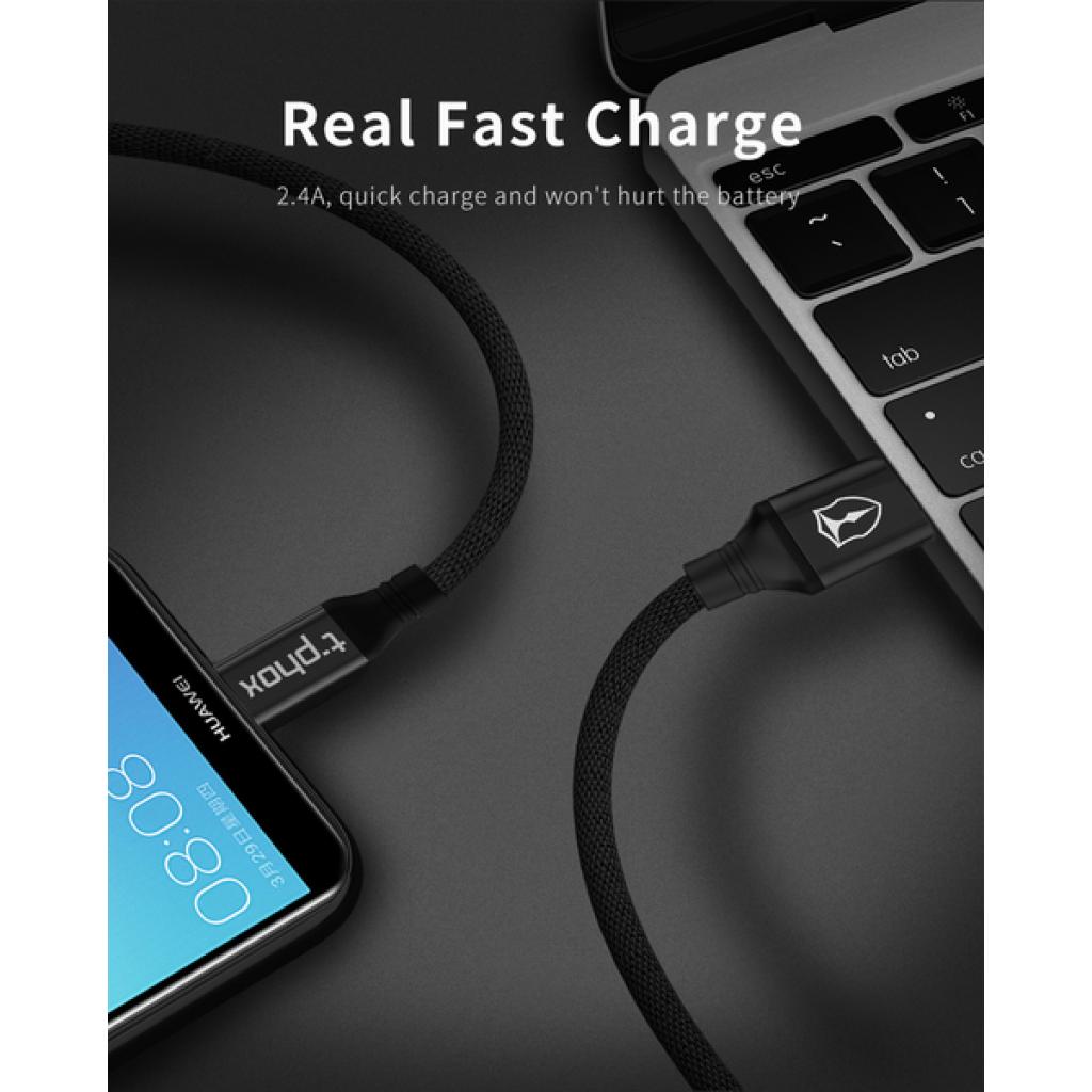 Дата кабель USB 2.0 AM to Micro 5P 1.2m Speed T-M810 Black T-Phox (T-M810 Black) - 2 Дата кабель USB 2.0 AM to Micro 5P 1.2m Speed T-M810 Black T-Phox (T-M810 Black) - 2