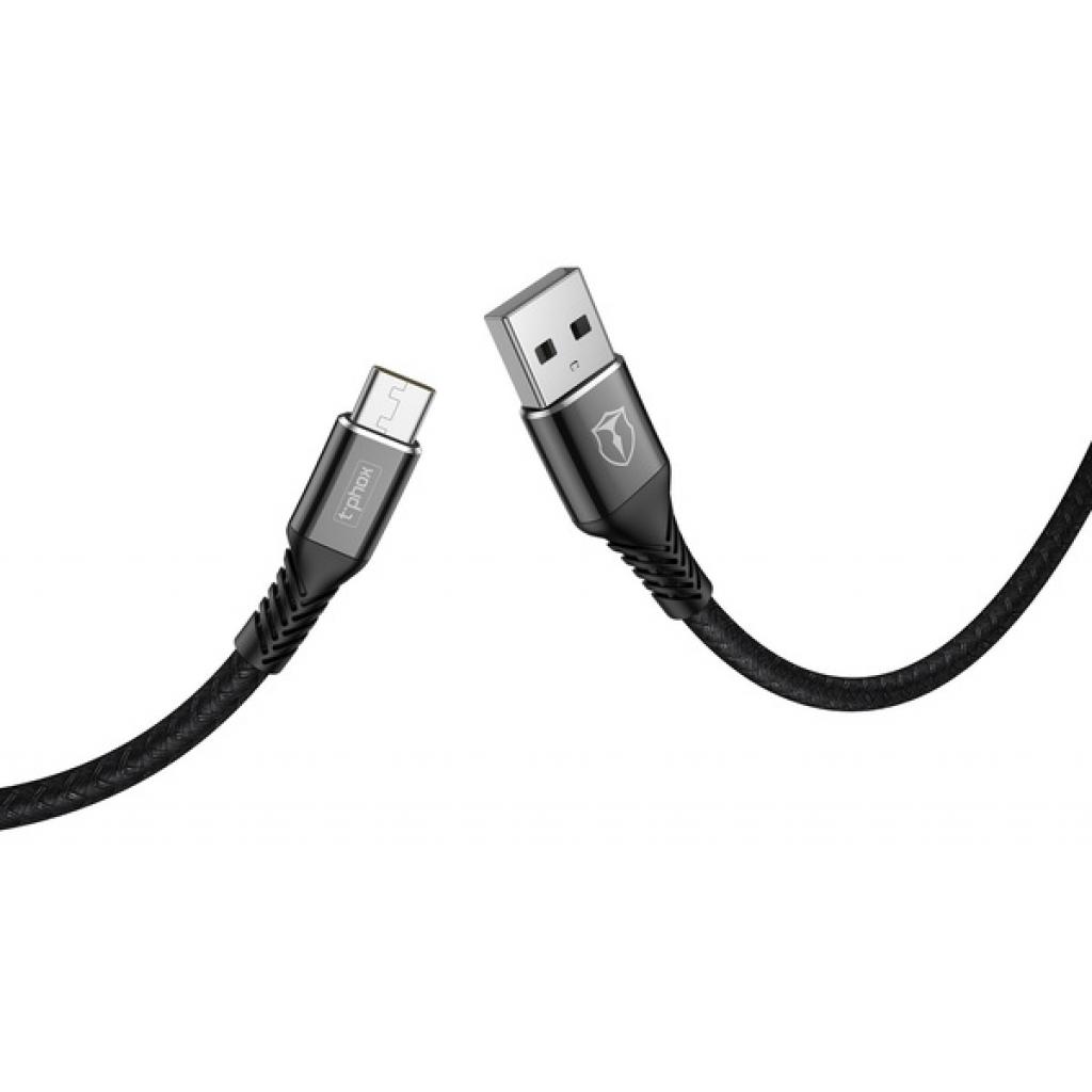 Дата кабель USB 2.0 AM to Type-C 1.0m Jagger T-C814 Black T-Phox (T-C814 black) - 2
