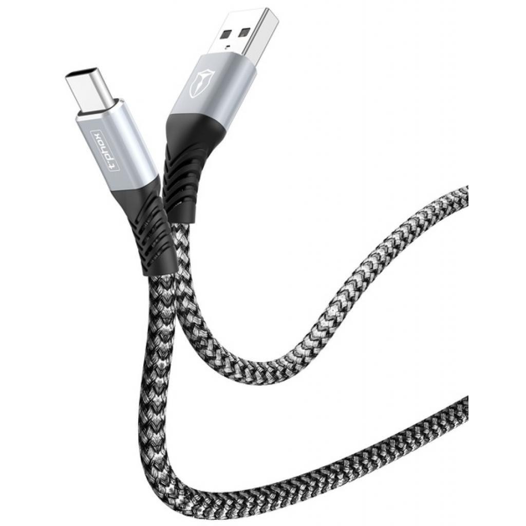 Дата кабель USB 2.0 AM to Type-C 1.0m Jagger T-C814 Grey T-Phox (T-C814 grey) - 1 Дата кабель USB 2.0 AM to Type-C 1.0m Jagger T-C814 Grey T-Phox (T-C814 grey) - 1