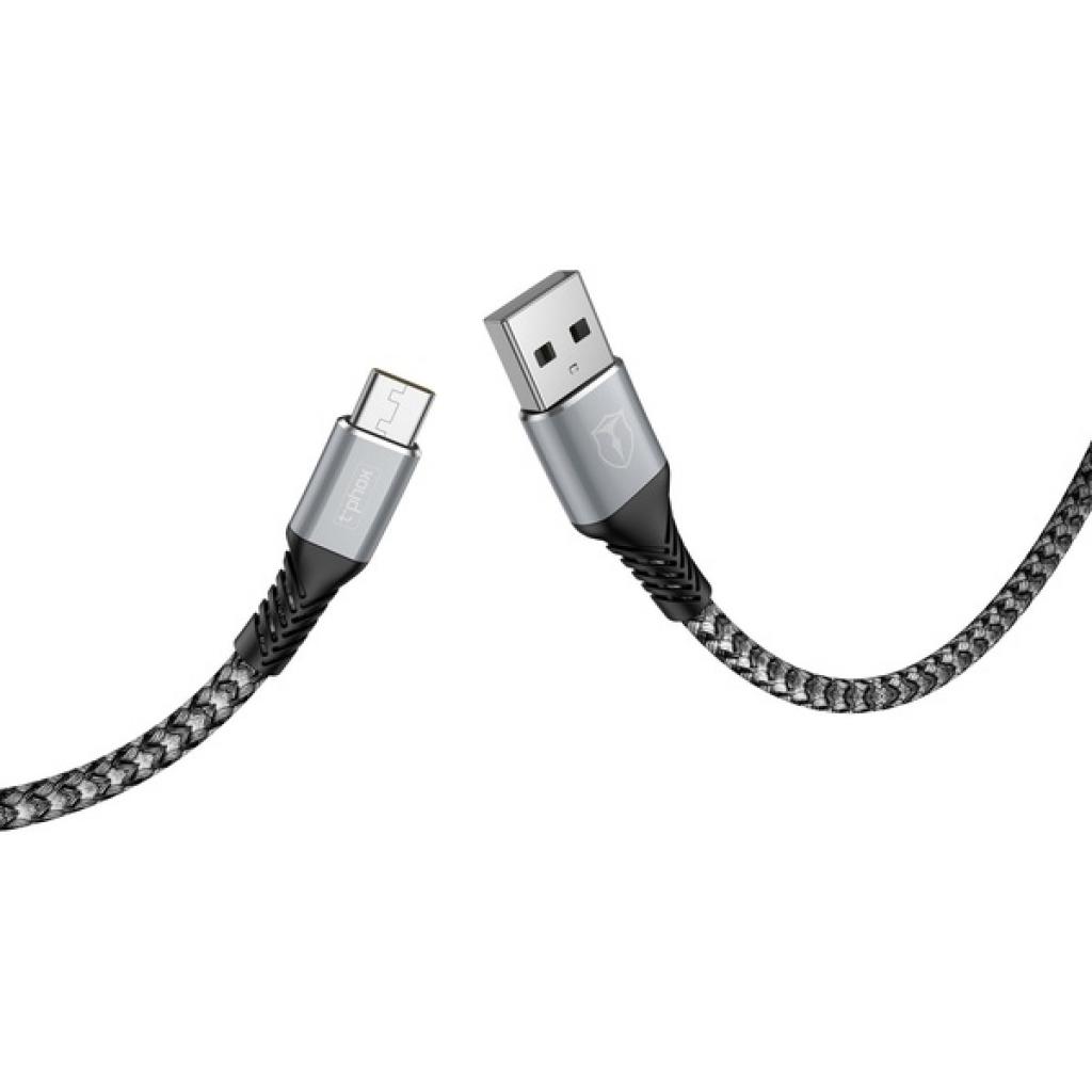 Дата кабель USB 2.0 AM to Type-C 1.0m Jagger T-C814 Grey T-Phox (T-C814 grey) - 2 Дата кабель USB 2.0 AM to Type-C 1.0m Jagger T-C814 Grey T-Phox (T-C814 grey) - 2
