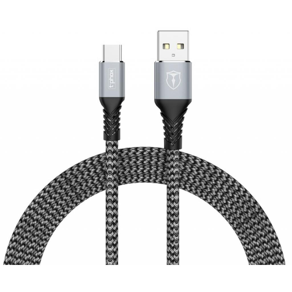 Дата кабель USB 2.0 AM to Type-C 1.0m Jagger T-C814 Grey T-Phox (T-C814 grey)