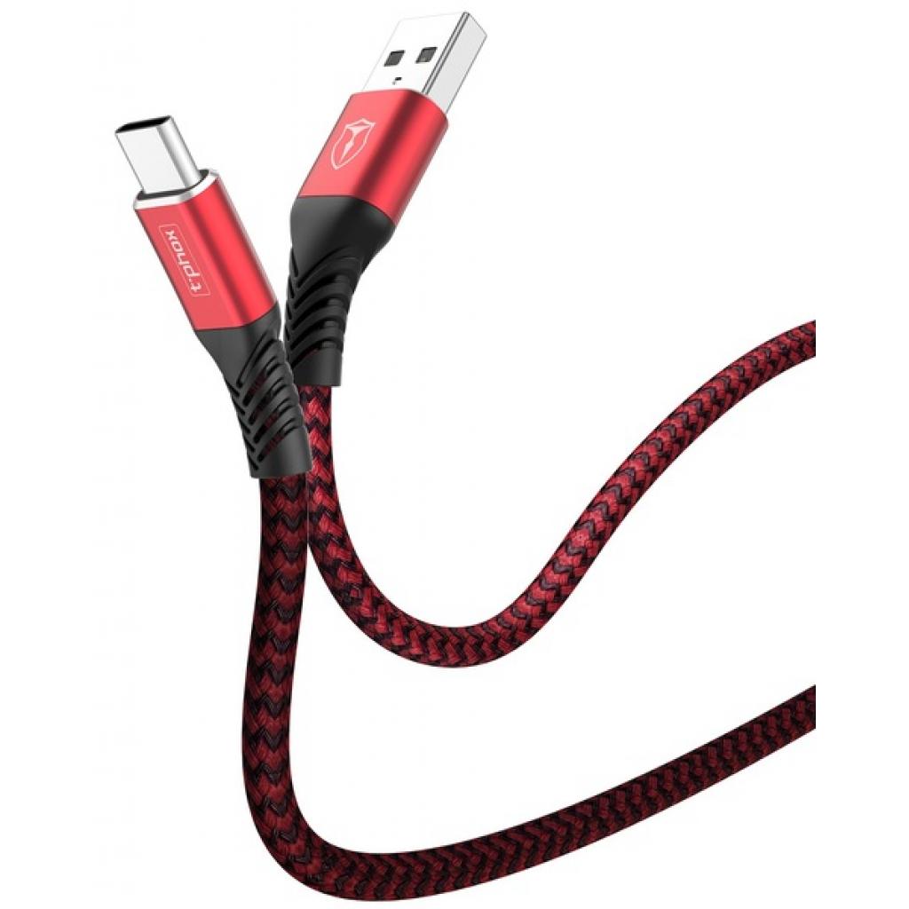 Дата кабель USB 2.0 AM to Type-C 1.0m Jagger T-C814 Red T-Phox (T-C814 red) - 1 Дата кабель USB 2.0 AM to Type-C 1.0m Jagger T-C814 Red T-Phox (T-C814 red) - 1