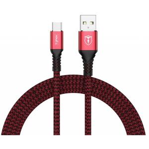 Дата кабель USB 2.0 AM to Type-C 1.0m Jagger T-C814 Red T-Phox (T-C814 red)