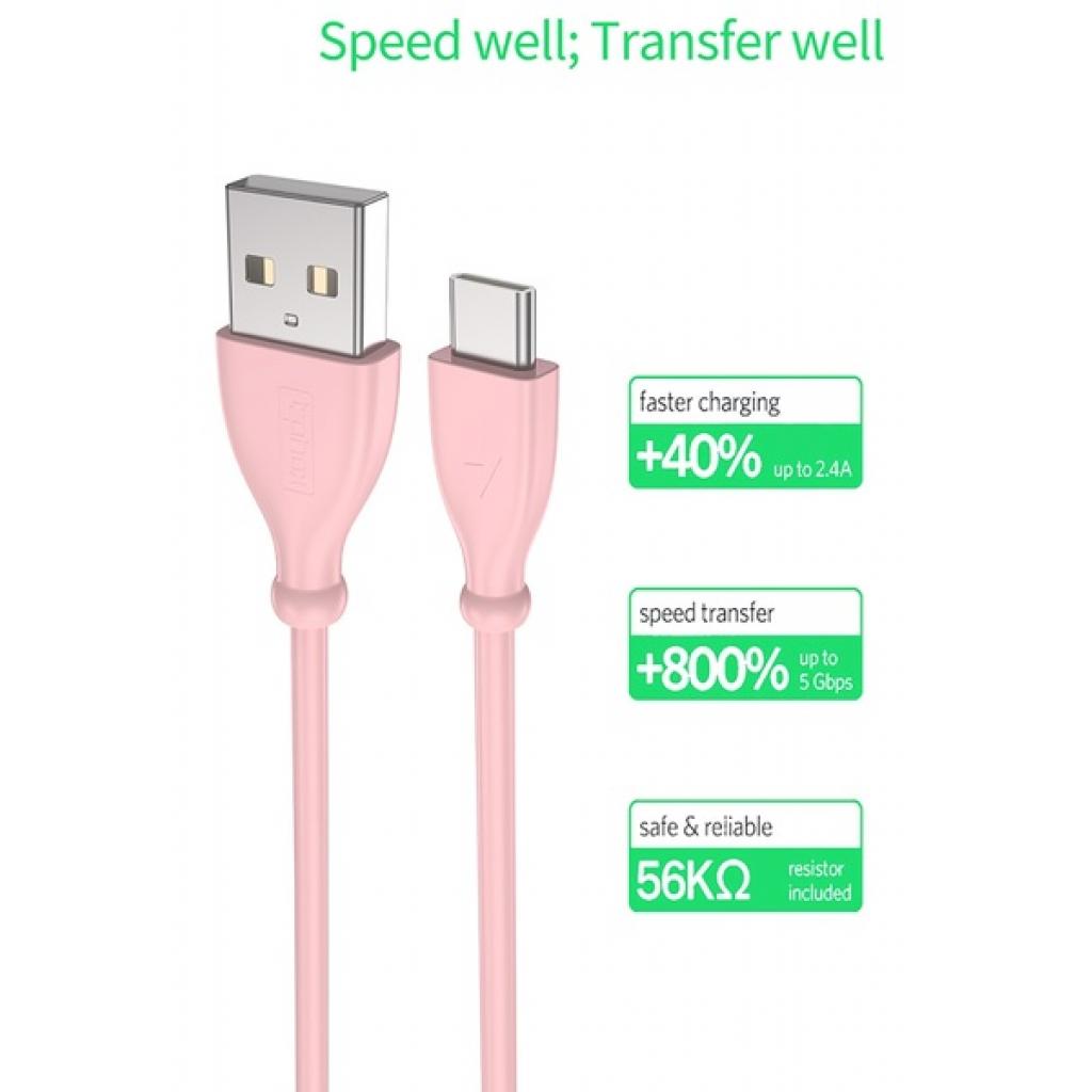 Дата кабель USB 2.0 AM to Type-C 1.0m Kitty T-C817 Pink T-Phox (T-C817 Pink) - 4
