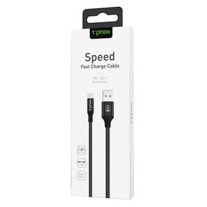 Дата кабель USB 2.0 AM to Type-C 1.2m Speed T-C810 Black T-Phox (T-C810 Black)