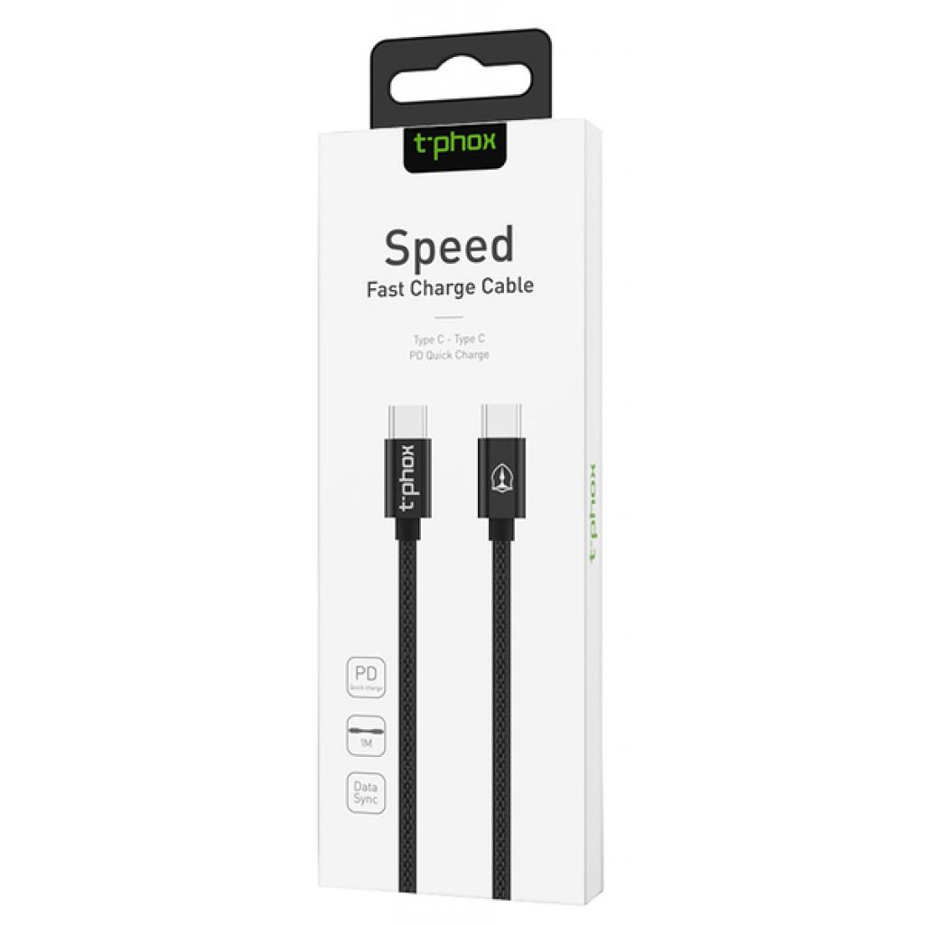 Дата кабель USB Type-C to Type-C 1.0m Speed T-CC811 Black T-Phox (T-CC811 Black) - 1 Дата кабель USB Type-C to Type-C 1.0m Speed T-CC811 Black T-Phox (T-CC811 Black) - 1