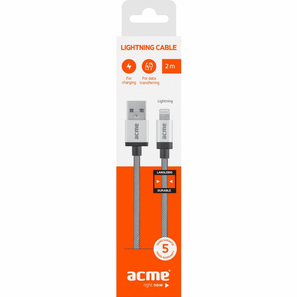 Дата кабель USB 2.0 AM to Lightning CB03-2 ACME (4770070877692) - 1