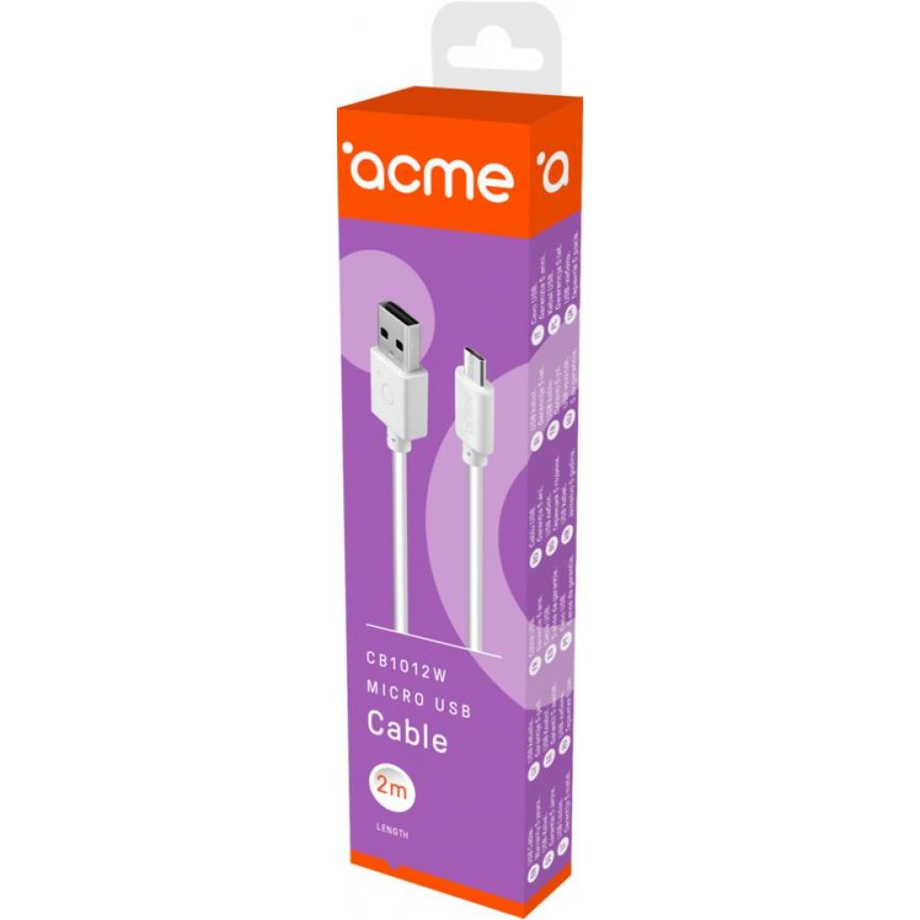 Дата кабель USB 2.0 AM to Micro 5P 2.0m CB1012W ACME (4770070879054) - 3 Дата кабель USB 2.0 AM to Micro 5P 2.0m CB1012W ACME (4770070879054) - 3