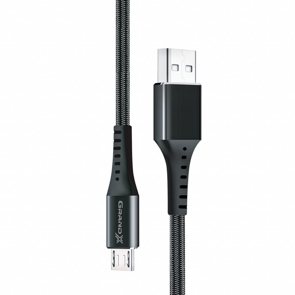 Дата кабель USB 2.0 AM to Micro 5P 1.2m Grand-X (FM-12B)