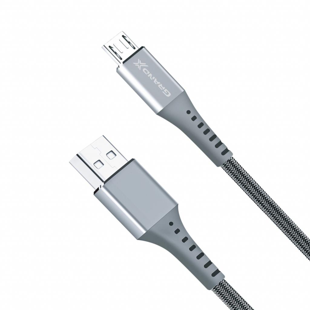 Дата кабель USB 2.0 AM to Micro 5P 1.2m Grand-X (FM-12G) - 2