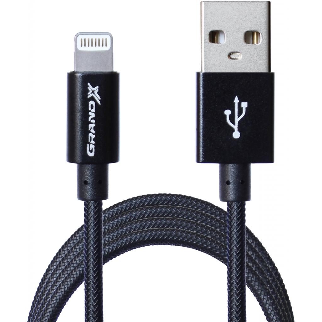 Дата кабель USB 2.0 AM to Lightning 1.2m MFI Grand-X (FL01NB) Дата кабель USB 2.0 AM to Lightning 1.2m MFI Grand-X (FL01NB)