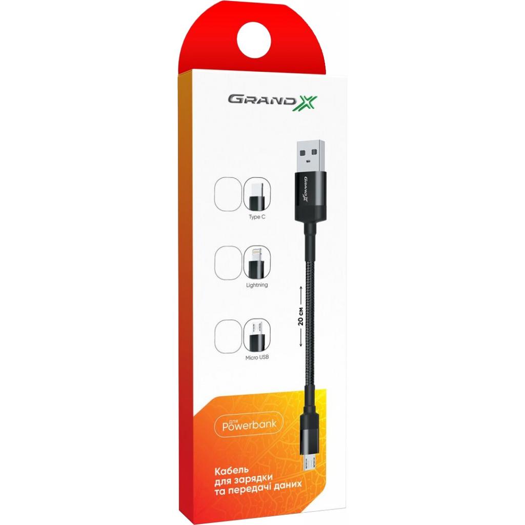 Дата кабель USB 2.0 AM to Lightning 0.2m Grand-X (FM-20L) - 2 Дата кабель USB 2.0 AM to Lightning 0.2m Grand-X (FM-20L) - 2