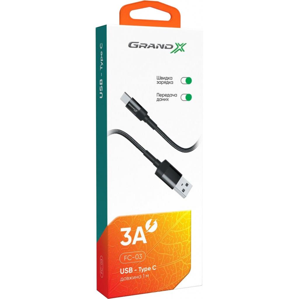 Дата кабель USB 2.0 AM to Type-C 1.0m Grand-X (FC-03) - 3 Дата кабель USB 2.0 AM to Type-C 1.0m Grand-X (FC-03) - 3