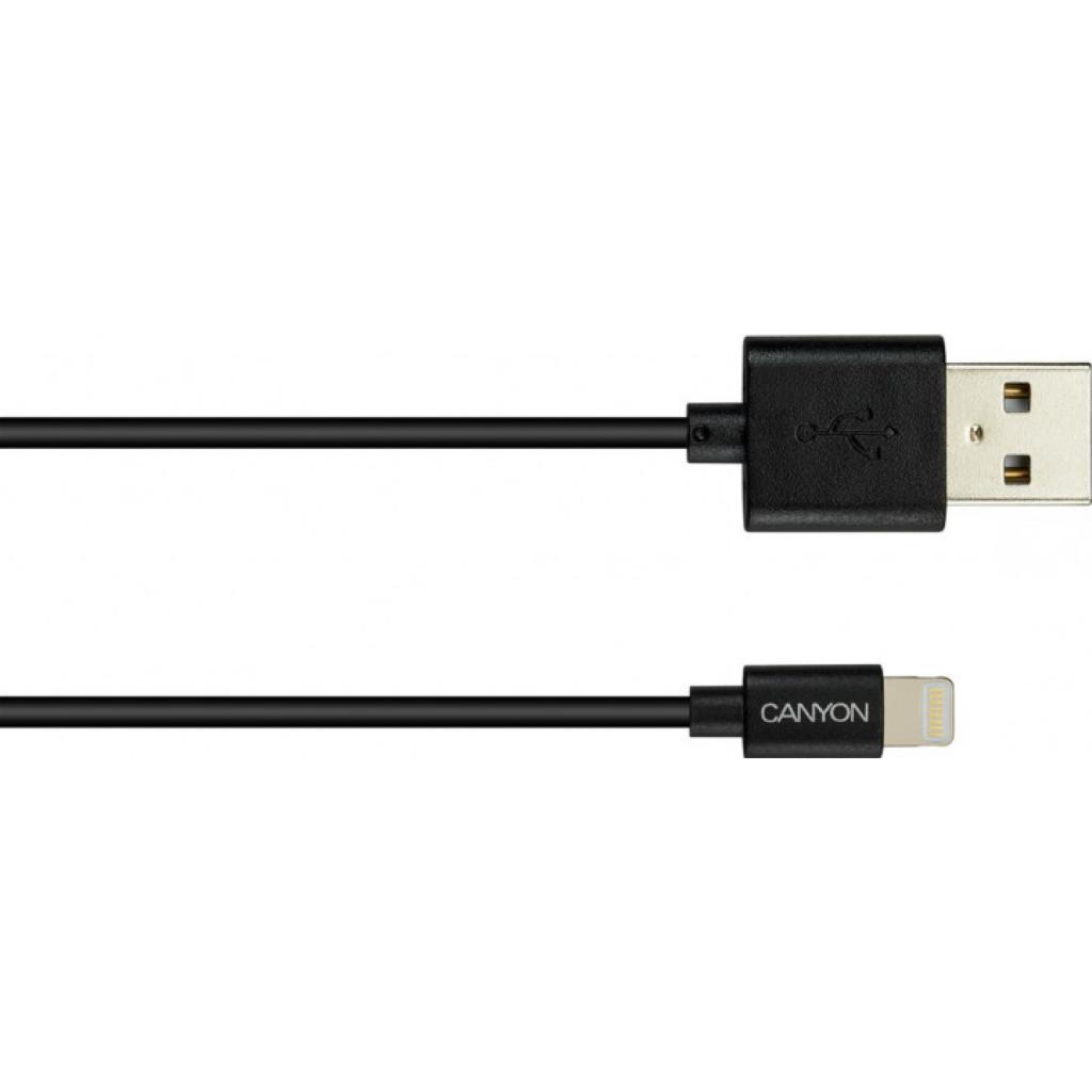 Дата кабель USB 2.0 AM to Lightning 1.0m MFI Black Canyon (CNS-MFICAB01B) - 1