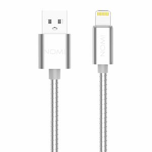 Дата кабель USB 2.0 AM to Lightning 1.0m Silver Nomi (344283)