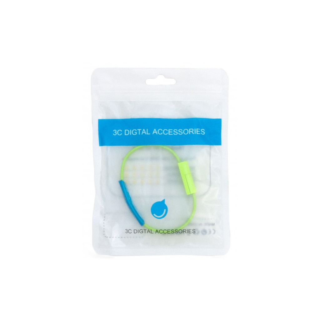 Дата кабель USB 2.0 AM to Micro 5P 0.2m браслет green Extradigital (KBU1782) - 1