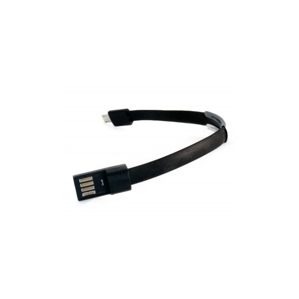 Дата кабель USB 2.0 AM to Micro 5P 0.2m браслет black Extradigital (KBU1783) - 3
