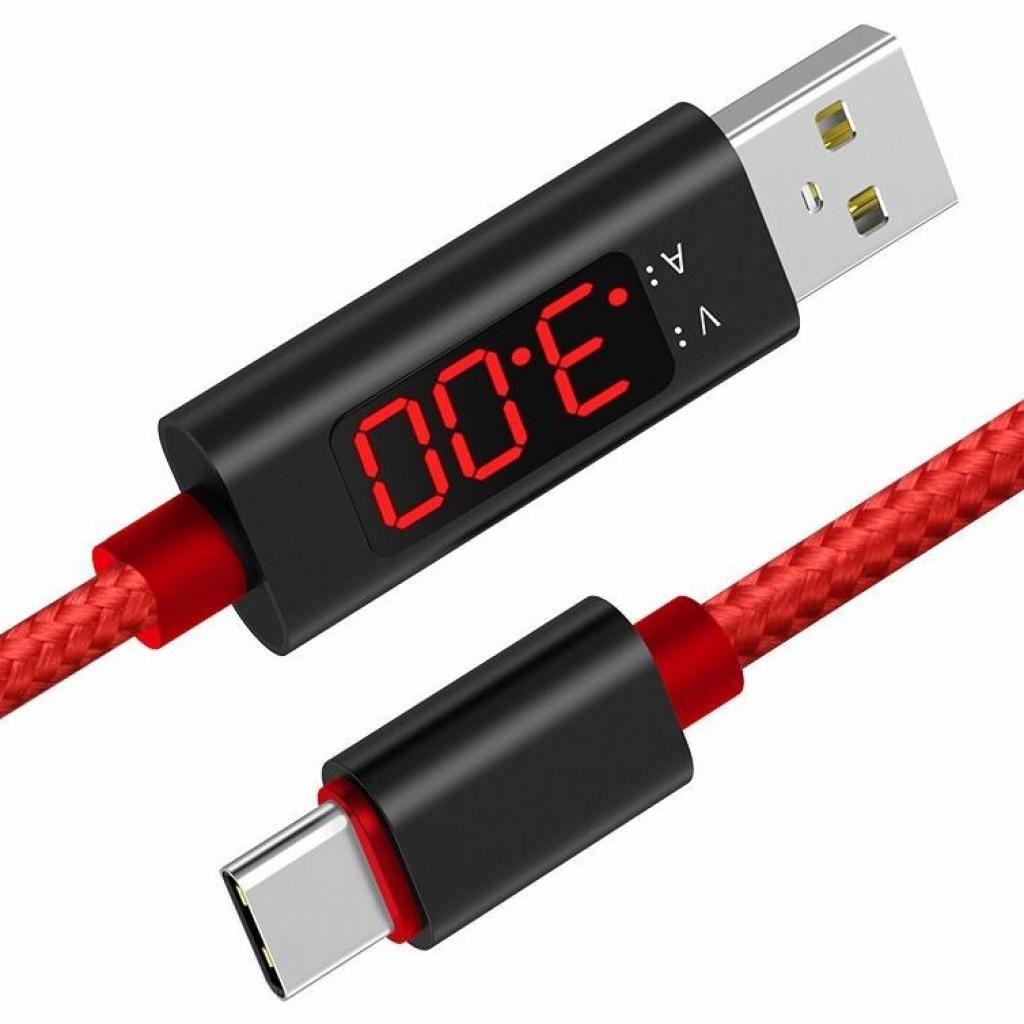 Дата кабель USB 2.0 AM to Type-C With LCD display Extradigital (KBU1735)