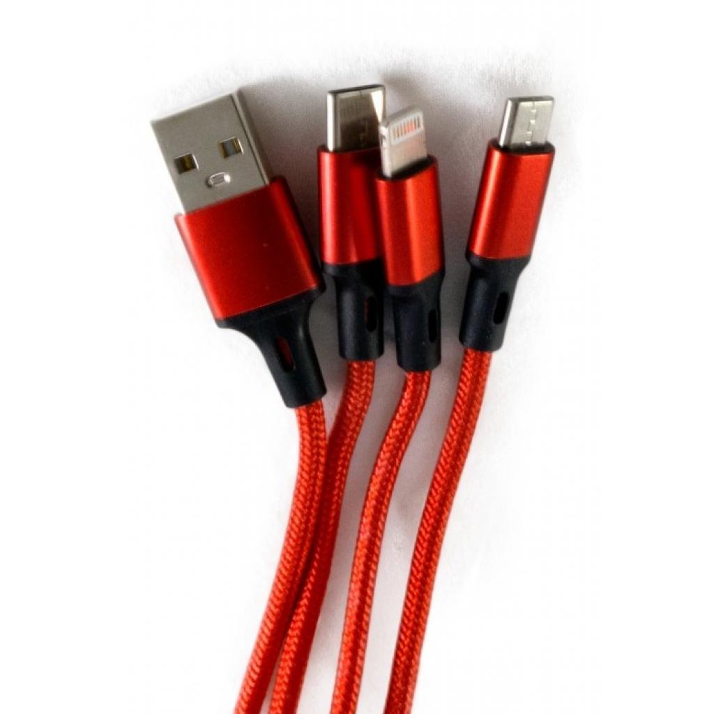 Дата кабель USB 2.0 AM to Lightning + Micro 5P + Type-C Extradigital (KBU1750) - 1