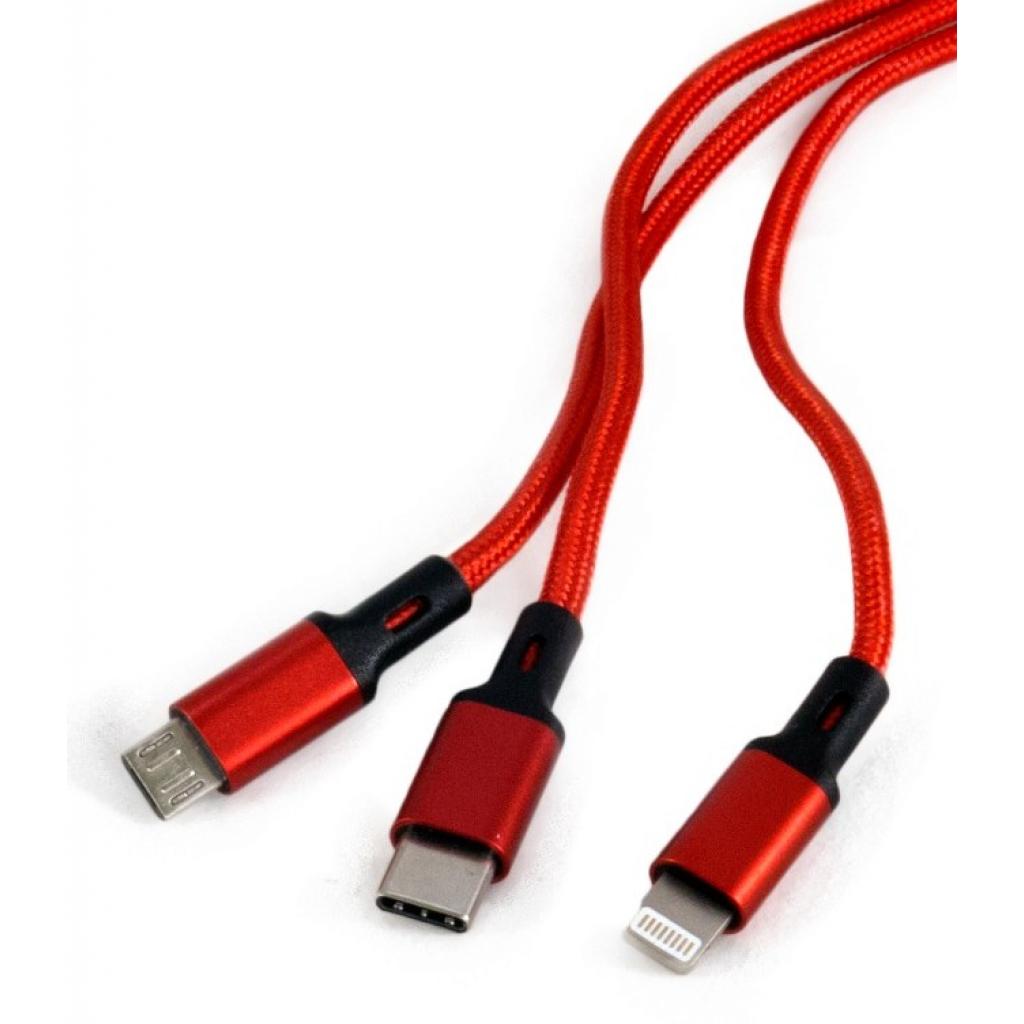 Дата кабель USB 2.0 AM to Lightning + Micro 5P + Type-C Extradigital (KBU1750) - 2