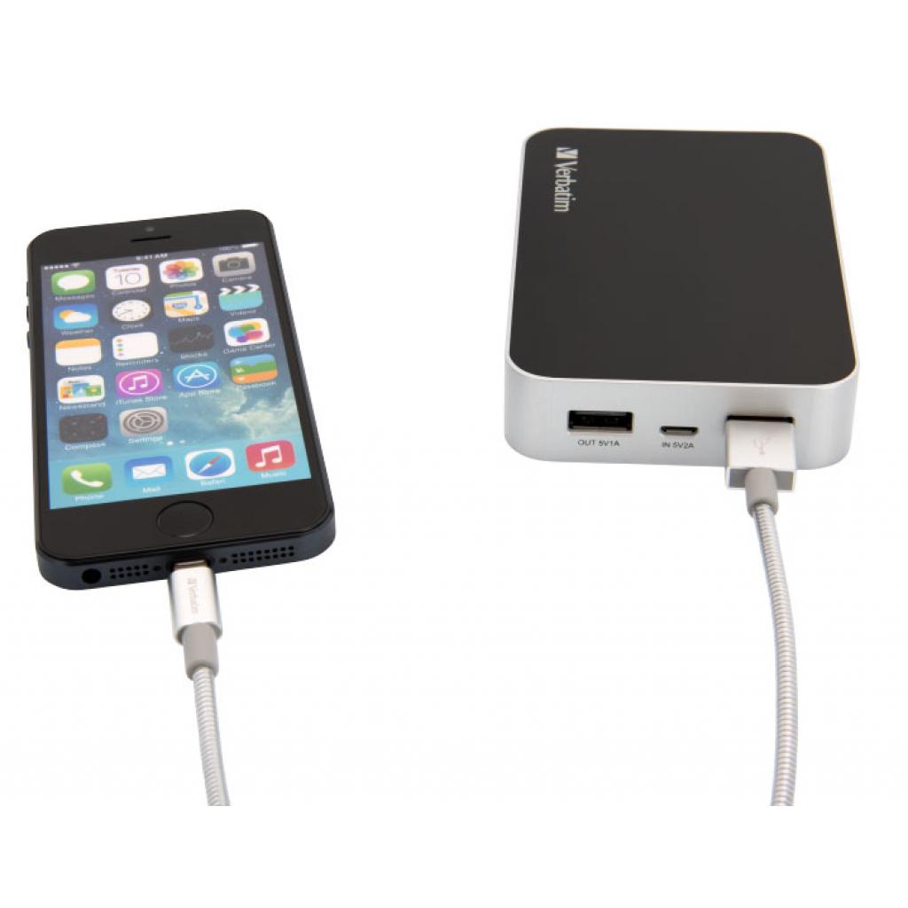 Дата кабель USB 2.0 AM to Lightning 0.3m silver Verbatim (48864) - 3