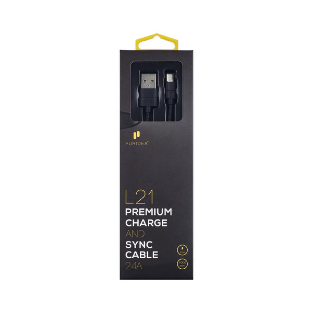 Дата кабель USB 2.0 AM to Micro 5P 1.0m L21 Black Puridea (L21-Micro-USB Black) - 1 Дата кабель USB 2.0 AM to Micro 5P 1.0m L21 Black Puridea (L21-Micro-USB Black) - 1