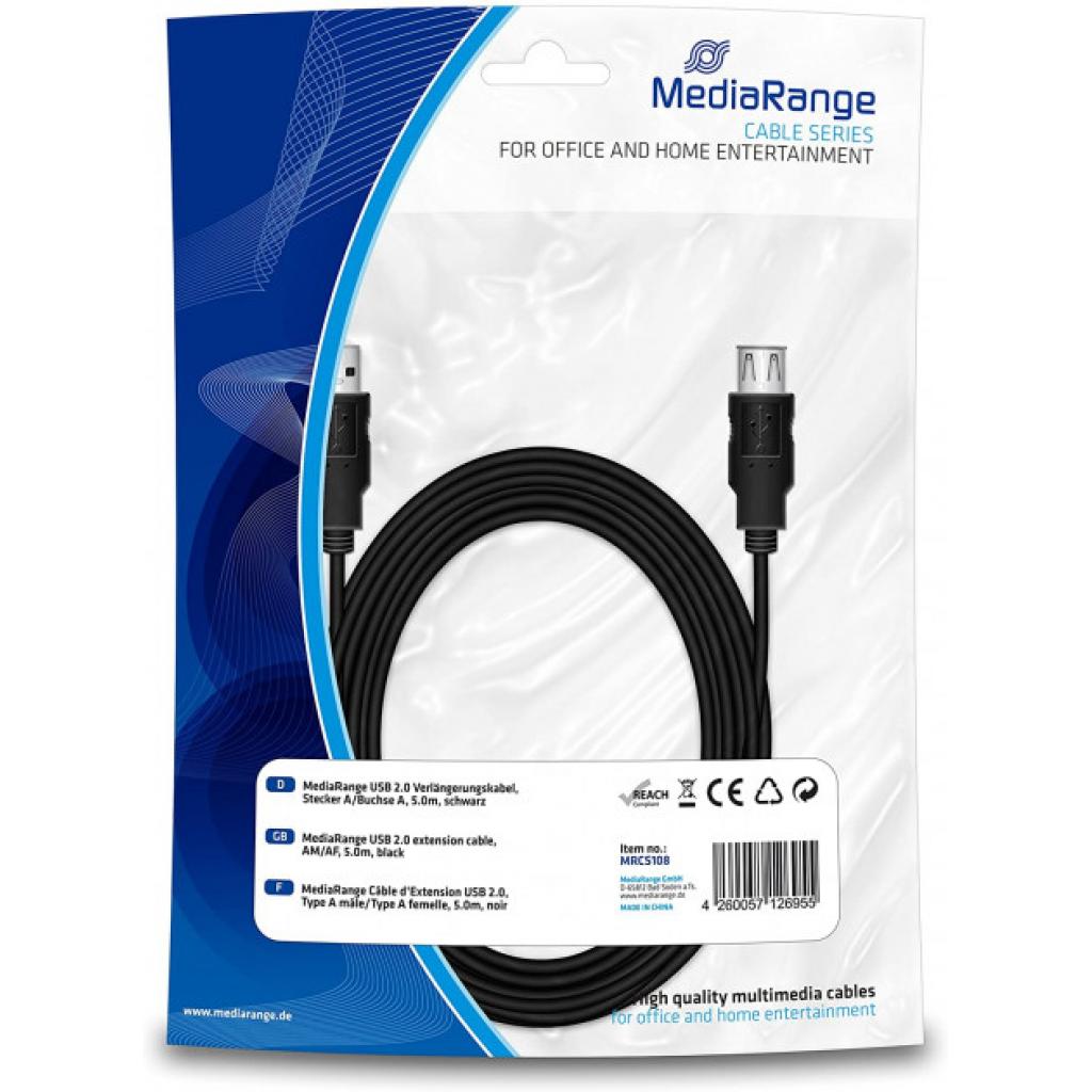 Дата кабель USB 2.0 AM/AF 5.0m Mediarange (MRCS108)