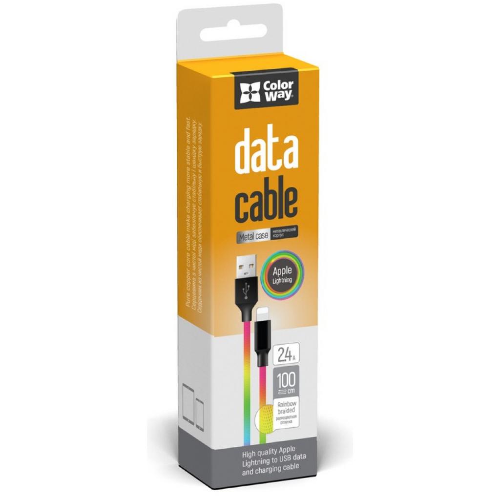 Дата кабель USB 2.0 AM to Lightning 1.0m multicolor ColorWay (CW-CBUL016-MC) - 2 Дата кабель USB 2.0 AM to Lightning 1.0m multicolor ColorWay (CW-CBUL016-MC) - 2