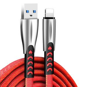 Дата кабель USB 2.0 AM to Lightning 1.0m zinc alloy red ColorWay (CW-CBUL010-RD)