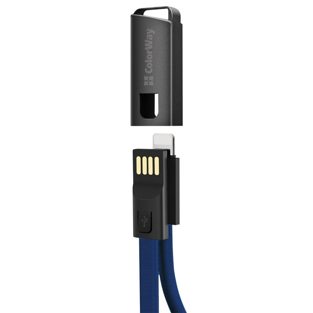 Дата кабель USB 2.0 AM to Lightning 0.22m blue ColorWay (CW-CBUL021-BL) - 1 Дата кабель USB 2.0 AM to Lightning 0.22m blue ColorWay (CW-CBUL021-BL) - 1